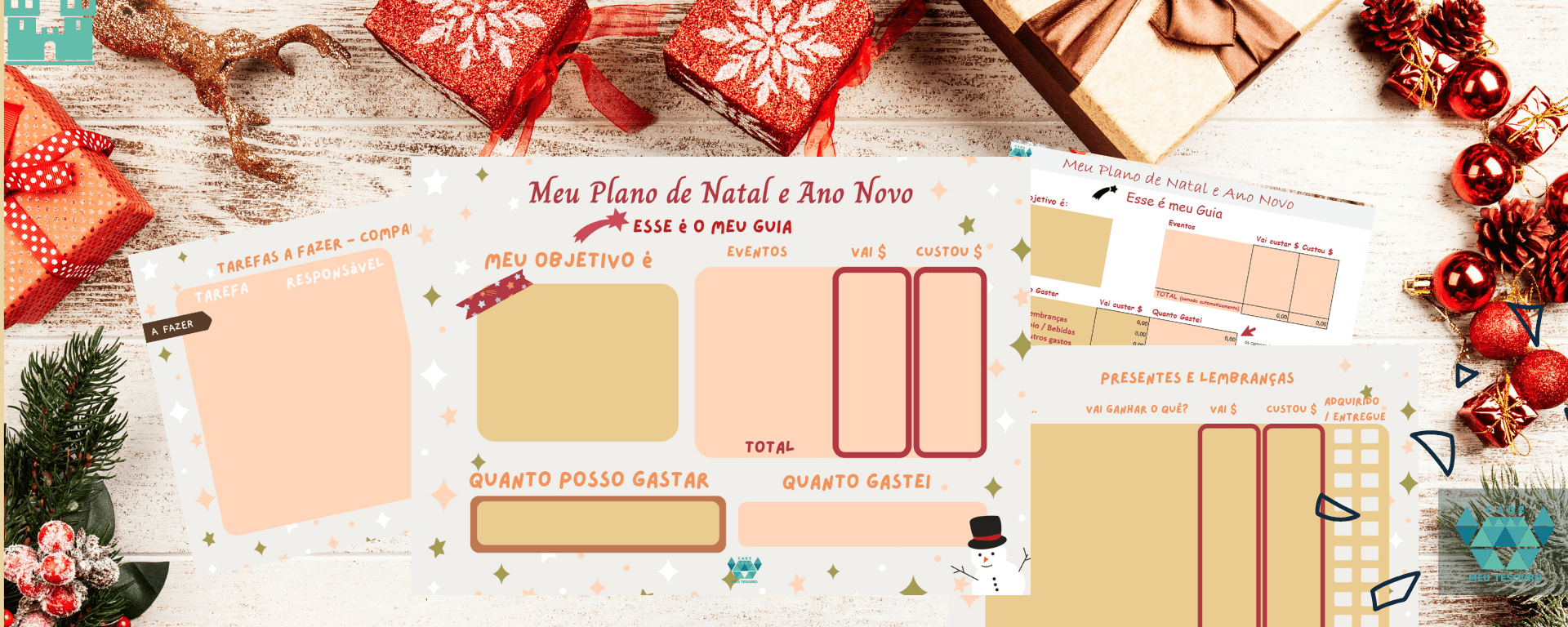 O seu NOVO Plano de Natal e Ano Novo chegou. Planilha do excell ou tabela, baixe, imprima e use.