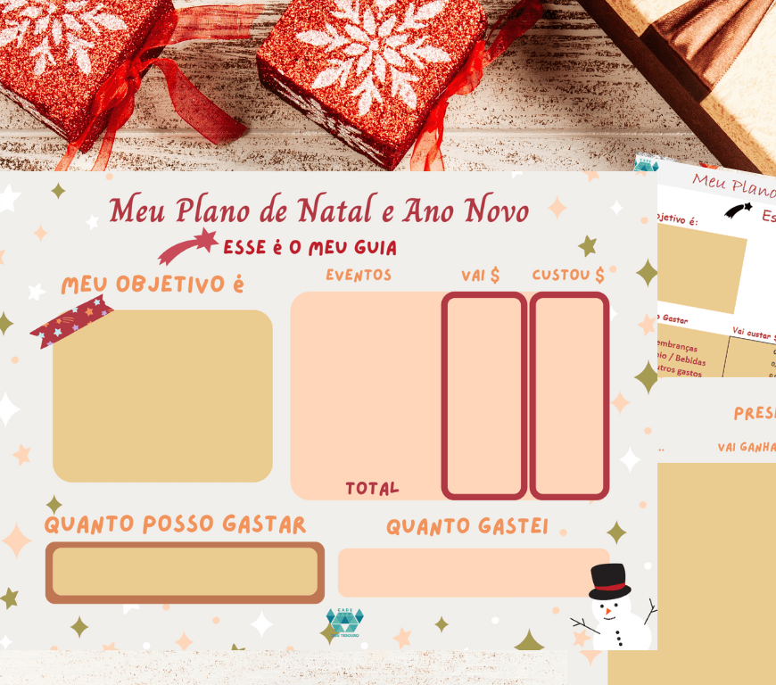 O seu NOVO Plano de Natal e Ano Novo chegou. Planilha do excell ou tabela, baixe, imprima e use.