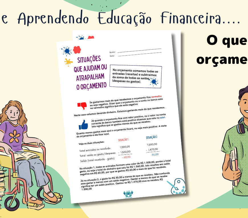 Situações do cotidianao que ajudam ou atrapalham o orçamento - Ensinando E aprendendo - Atividade